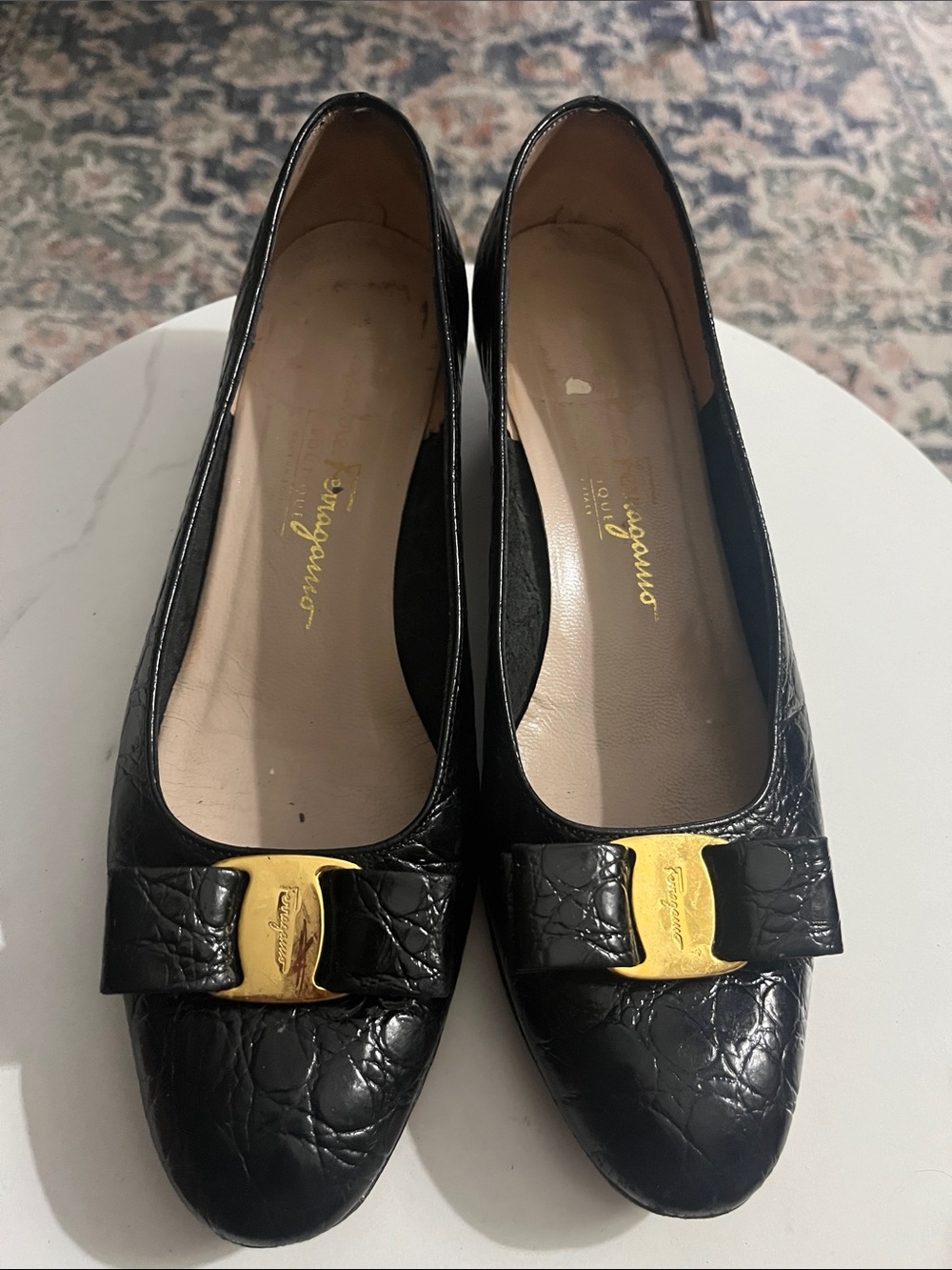 Salvatore Ferragamo Black Leather Shoes